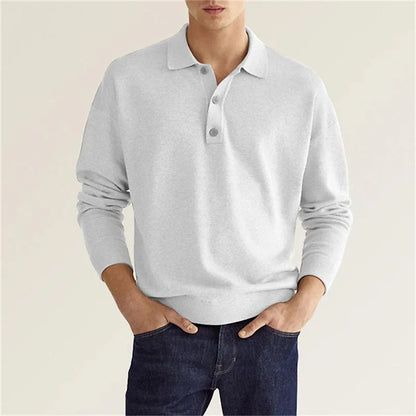 Polo shirt men’s long-sleeved slim fit