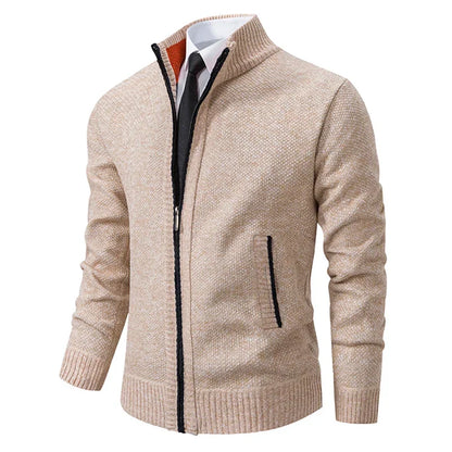 Men’s Fleece Vest – Slim Fit – Stand Collar – Full Zip – Soft Warm Layering Piece