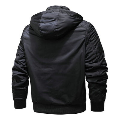 Men's hooded jacket with multiple pockets