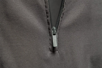 Men’s Long Sleeve Polo Shirt - Half Zip - Smart Casual - Structured Collar