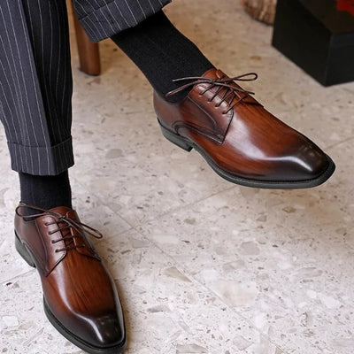 Men's Oxford Shoes - Closed Lacing - Formal Dress Shoes