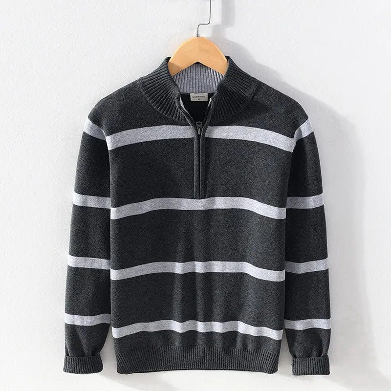 Men's striped long sleeve casual shirt