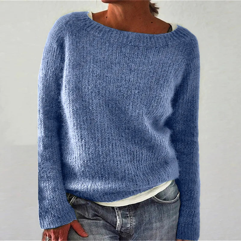 Women's loose knit boot neck sweater