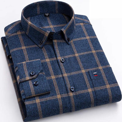 Men's Classic Long Sleeve Plaid Shirt