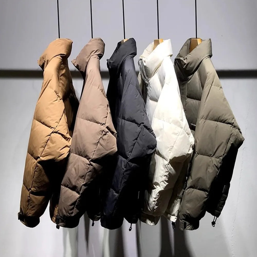 Men's  solid color thick padding jacket