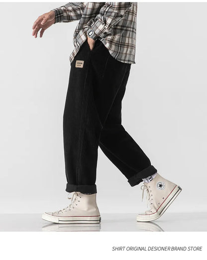 Men's casual vintage loose fit pants