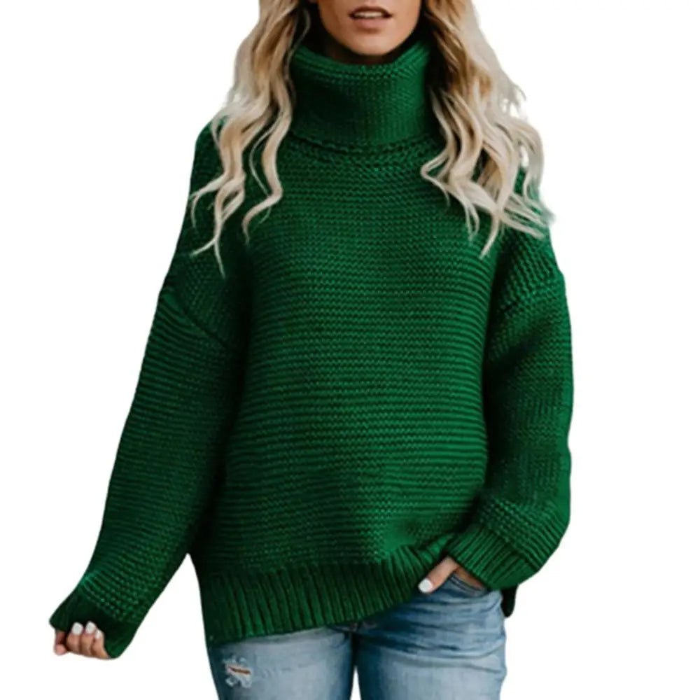 Women's loose roll-neck sweater