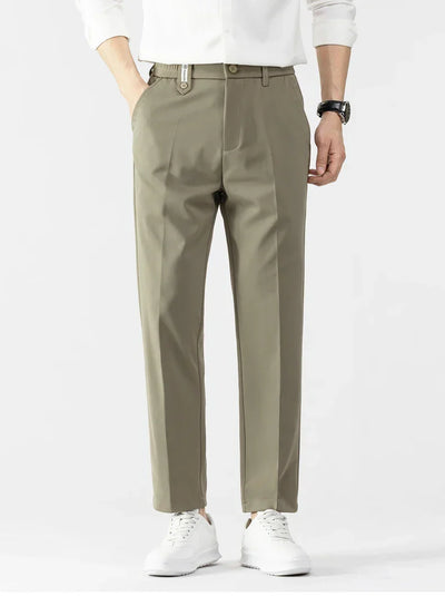 Men’s Slim Fit Trousers – Lightweight Fabric – Tailored Cut – Business Casual Wear