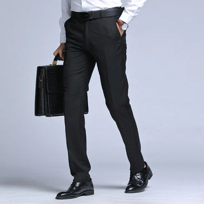 Men’s Dress Pants – Slim Fit – Wool Blend – Tapered Leg – Formal Office Wear