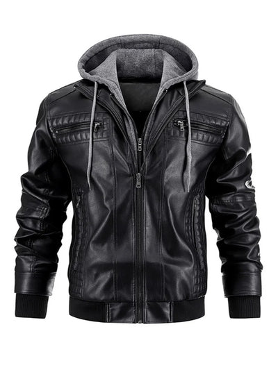 Men's jacket with detachable hood