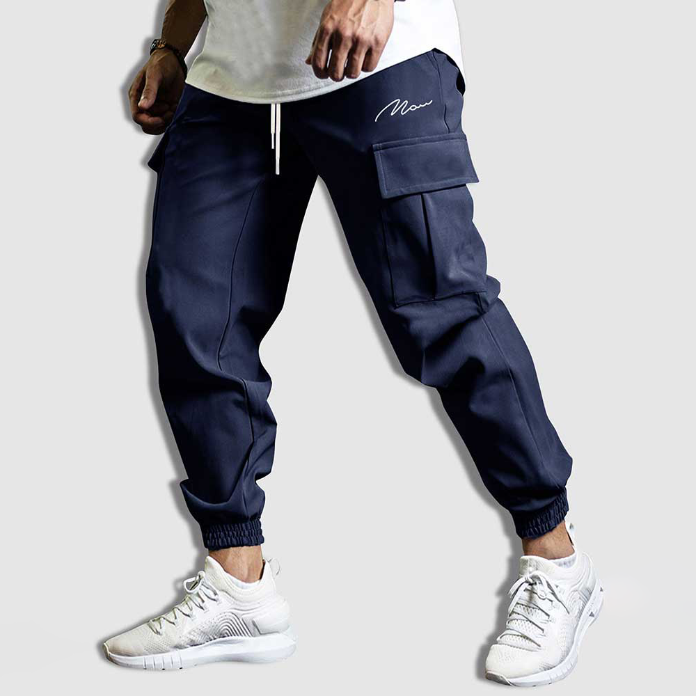 Men's joggers with drawstring and cargo pockets