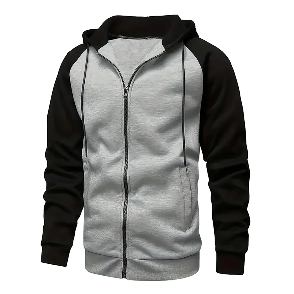 Stylish men's zip-up hoodie