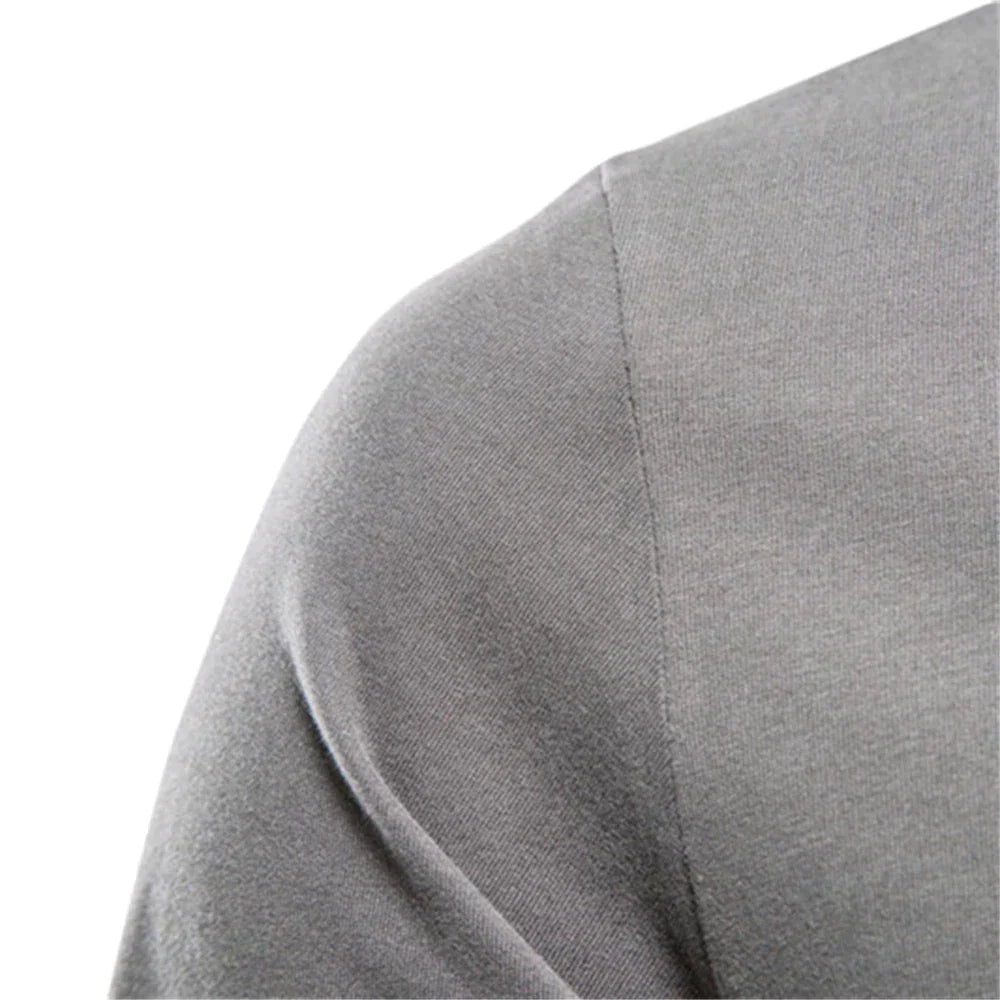 Long-sleeve casual crewneck tee for men