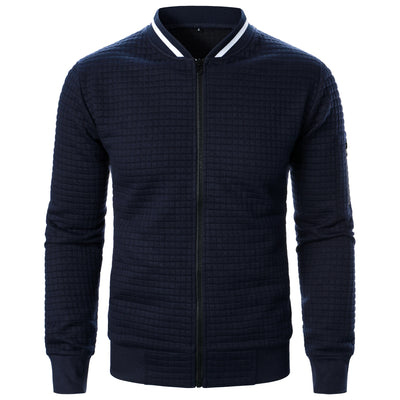 Men's casual stand collar zip up jacket