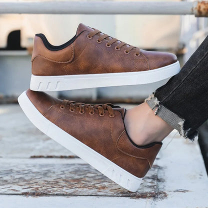 Men's classic leather lace-up shoes