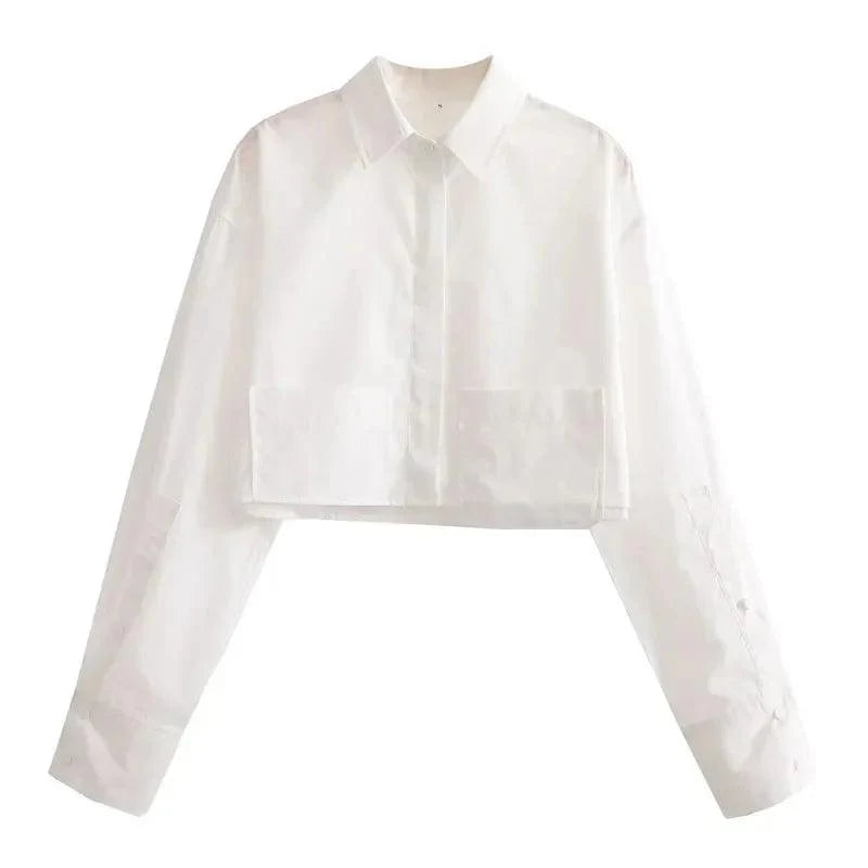 Striped Long-Sleeve Shirt for Women - Stylish Button-Up Blouse