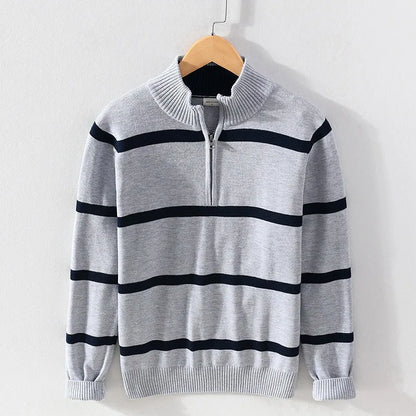 Men's striped long sleeve casual shirt