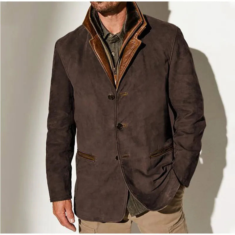 Men's casual buttoned jacket