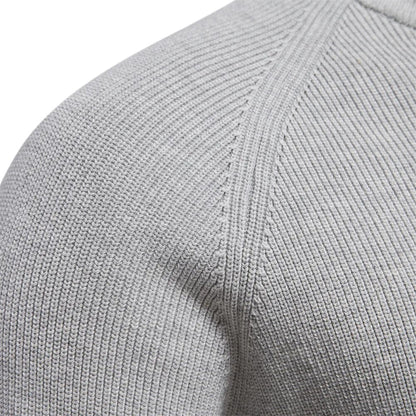Men’s Sweater –  Soft Fabric – Classic Fit – Half-Zip Collar – Ribbed Trim