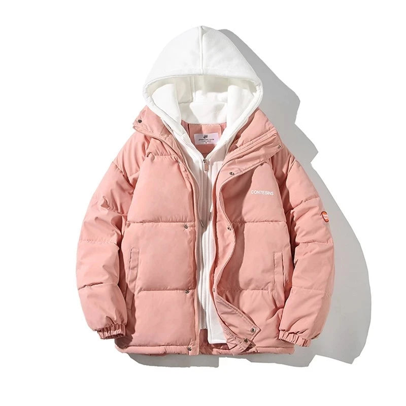 Oversized women's parka with hoodie