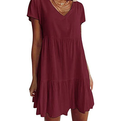 Lightweight Women's Dress - Short Sleeve Summer Dress