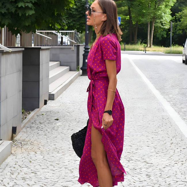 V-Neck Dress for Women – Elegant Sleeveless Design