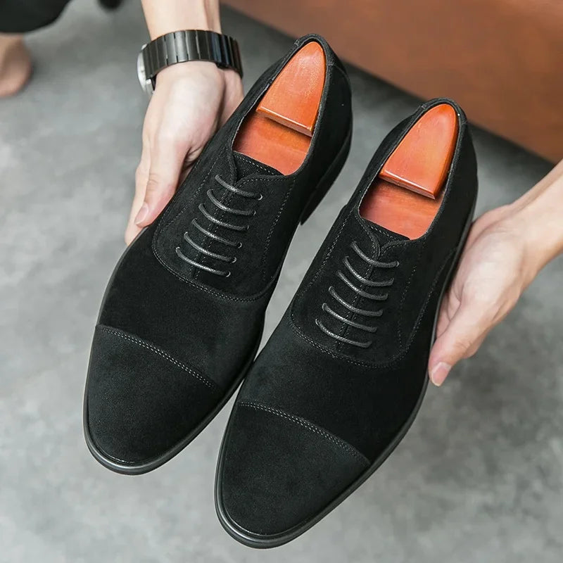 Men’s Casual Pointed Toe Shoes – Lace-Up – Streamlined Fit – Smart Style