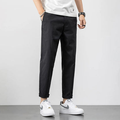 Men’s Chino Trousers – Relaxed Fit – Lightweight Cotton – Full Length – Casual Style