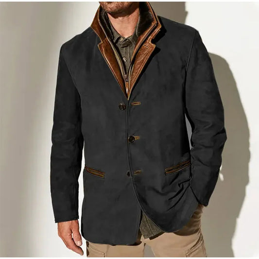 Men's casual buttoned jacket