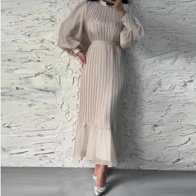 Pleated Midi Dress for Women – Elegant & Timeless Design