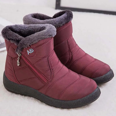 Women’s Casual Boots – Waterproof Mid Ankle – Soft Fur Lining – Zipper Closure – Supportive