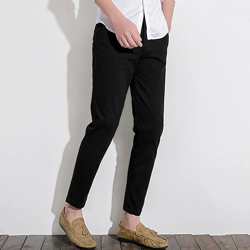 Men’s Chino Pants – Slim Fit – Zip Fly – Full Length Versatile Style
