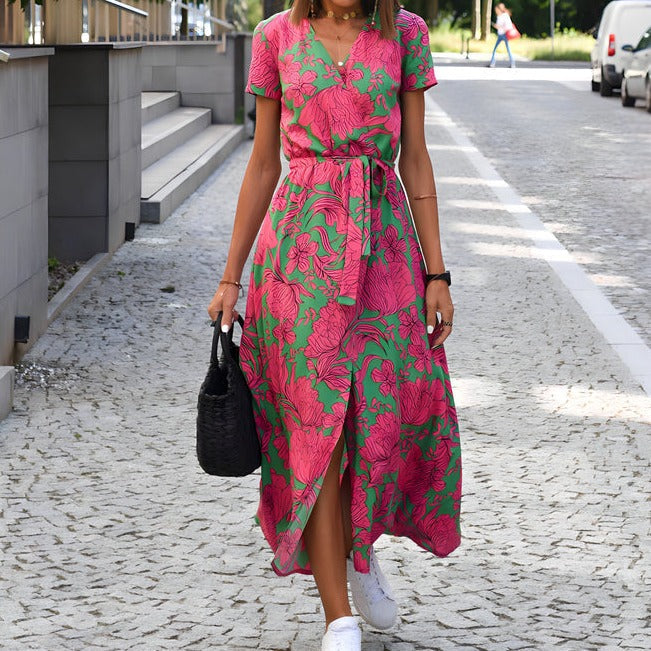 V-Neck Dress for Women – Elegant Sleeveless Design
