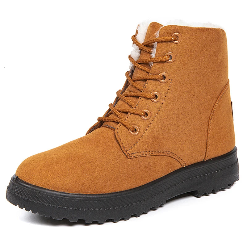 Lace-up women’s boots with thick sole