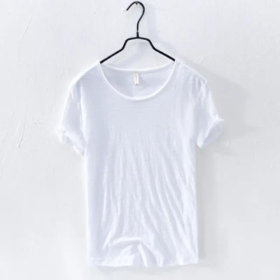 Men’s T-Shirt - Slim Fit - Crew Neck - Rolled Sleeves Casual Wear