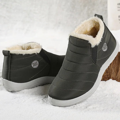 Men's stylish casual outdoor boots with fur lining