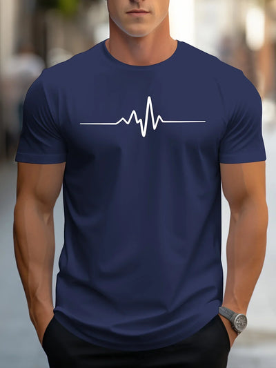 Men’s Slim Fit T-Shirt – Soft Knit – Crew Neck – Short Sleeve – Graphic Chest Print