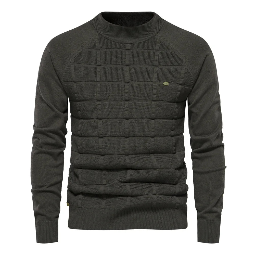 Heren herfst- en winter ronde hals pullover gebreide trui