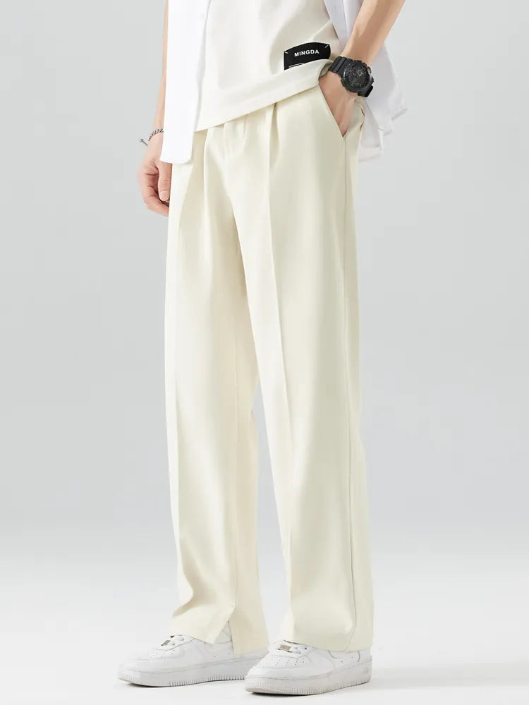 Men’s Trousers – Straight Leg – Relaxed Fit – Soft Breathable Fabric – Full Length