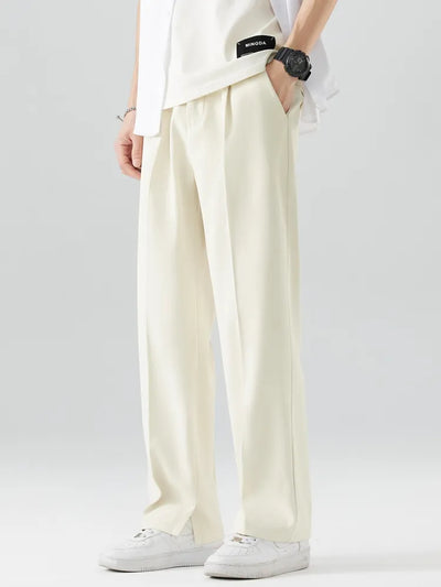 Men’s Trousers – Straight Leg – Relaxed Fit – Soft Breathable Fabric – Full Length
