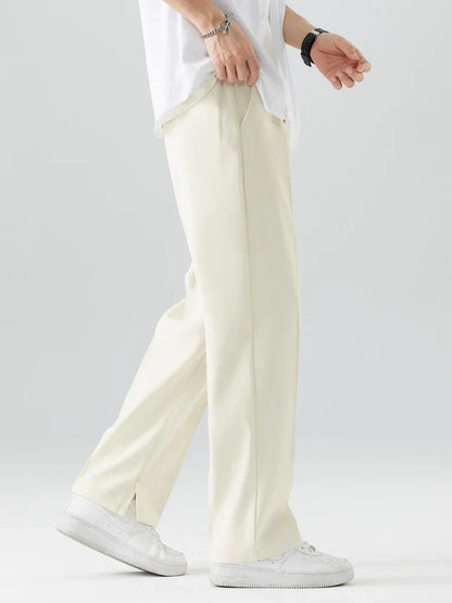 Men’s Trousers – Straight Leg – Relaxed Fit – Soft Breathable Fabric – Full Length