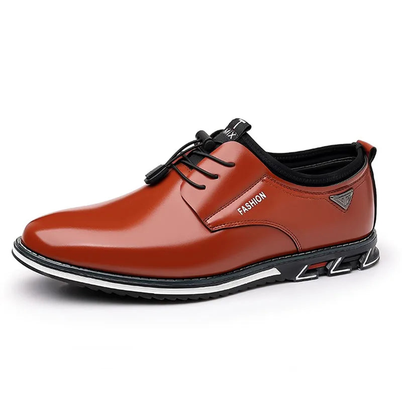 Men's casual lace-up shoes with pointed toe