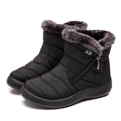 Women’s Casual Boots – Waterproof Mid Ankle – Soft Fur Lining – Zipper Closure – Supportive