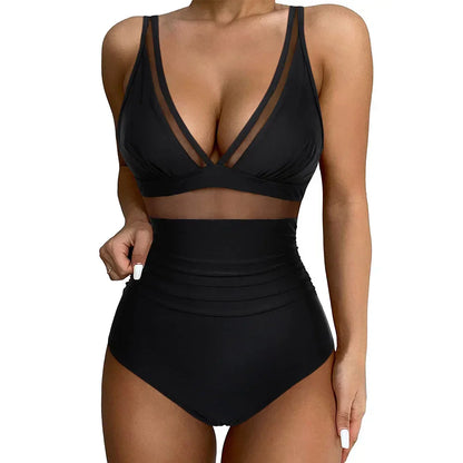 Women’s One-Piece Swimsuit – Sculpting Fit – High-Cut Leg – Supportive Straps