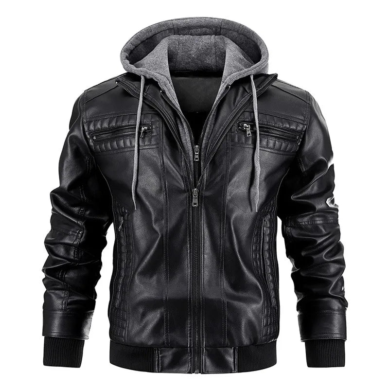 Men's jacket with detachable hood