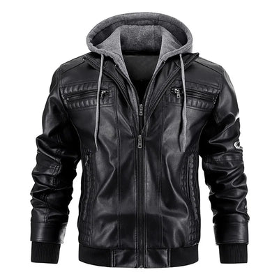 Men's jacket with detachable hood