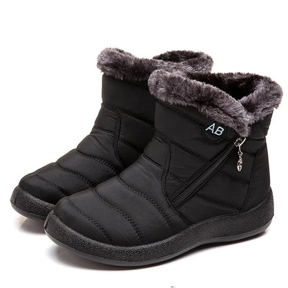 Fur-lined women's casual ankle boots