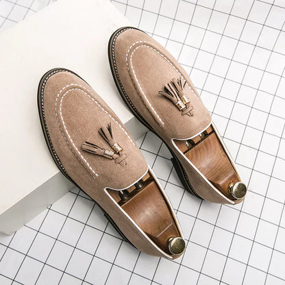 Men’s Moccasins – Suede – Tassel Detail – Classic Fit – Smart Casual Versatile Shoes