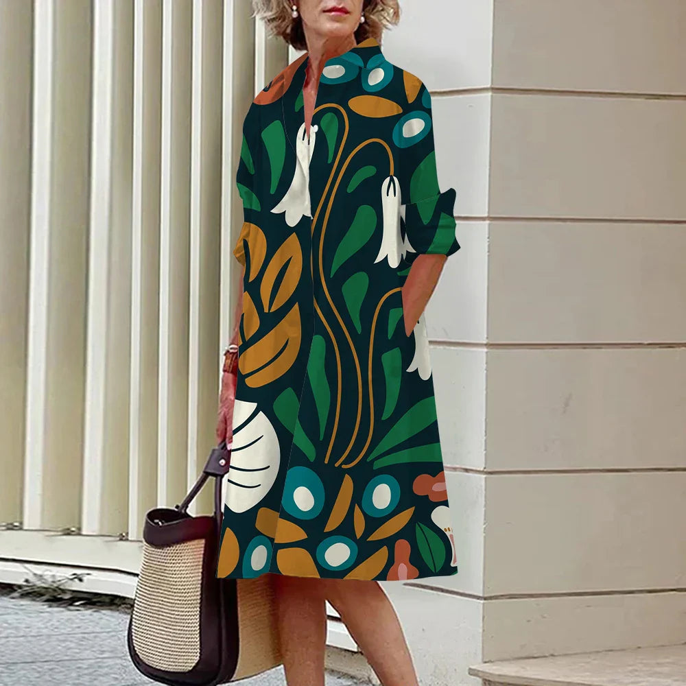 Elegant Polyester Mid-Length Knee-Length Dress