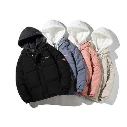 Oversized women's parka with hoodie